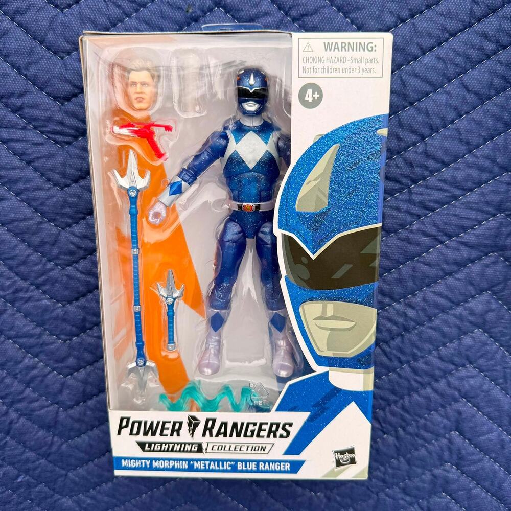Power Rangers Lightning Collection Blue Ranger Metallic & Standard Lot New - Picture 2 of 10